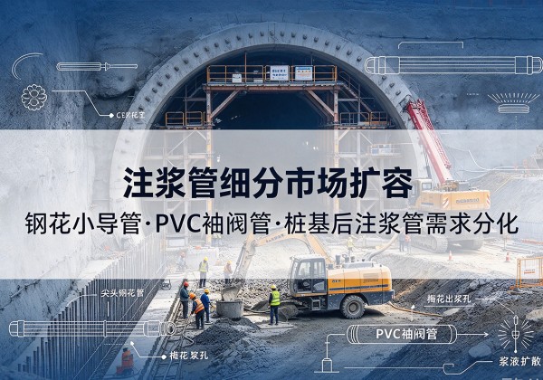 定西注浆管细分市场扩容，隧道钢花小导管、PVC 袖阀管、桩基后注浆管需求分化